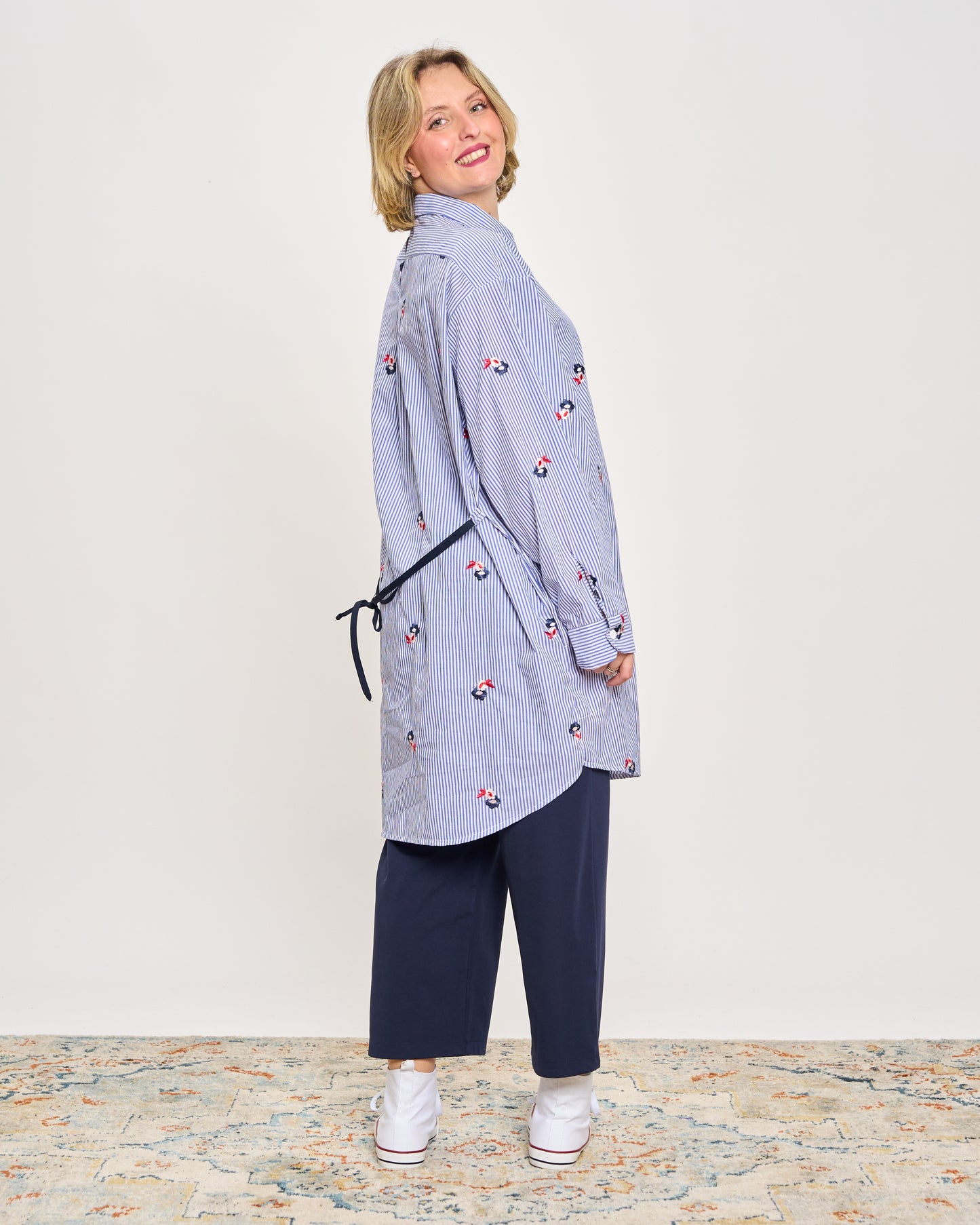 Camicia "Mille Righe" con Ricami