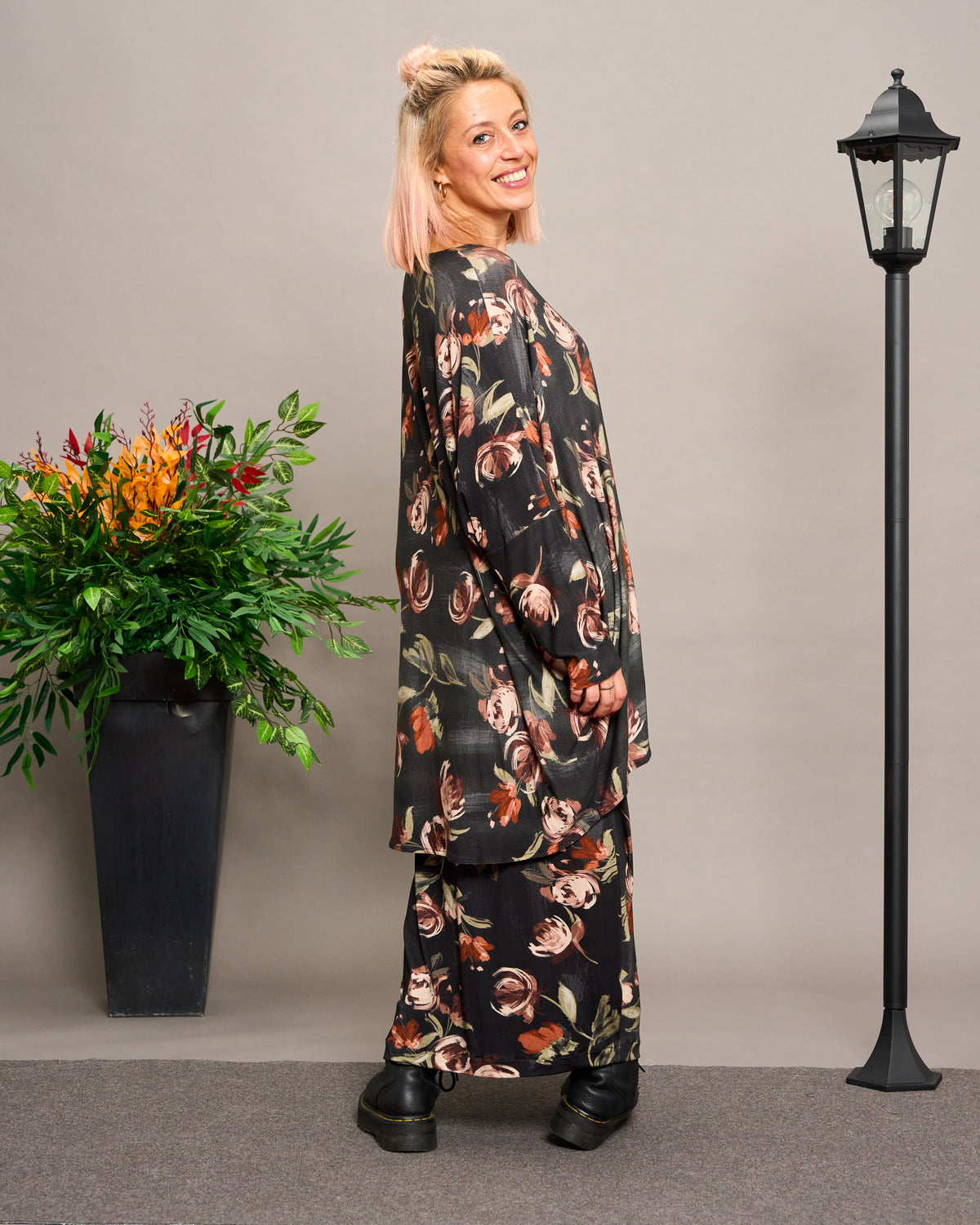 Batwing Maxi-Tunic with Pattern