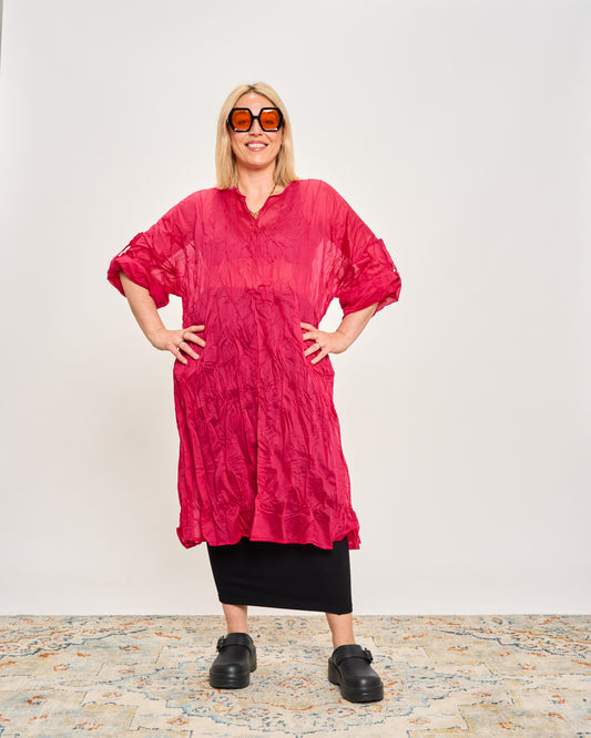 Gathered Caftan with Pintucks