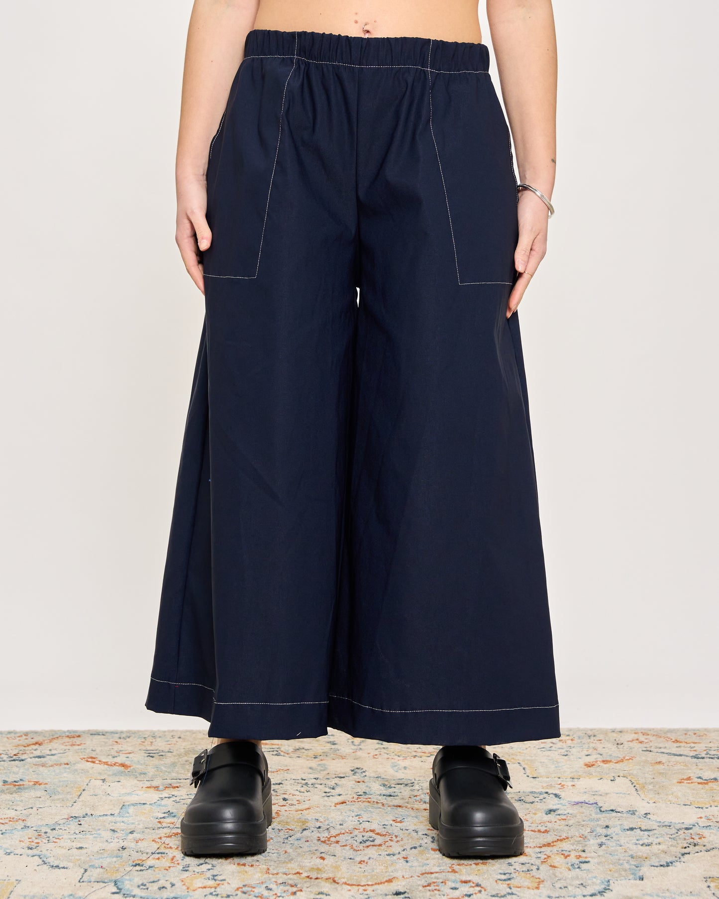 Stretch Cotton Blend Trousers