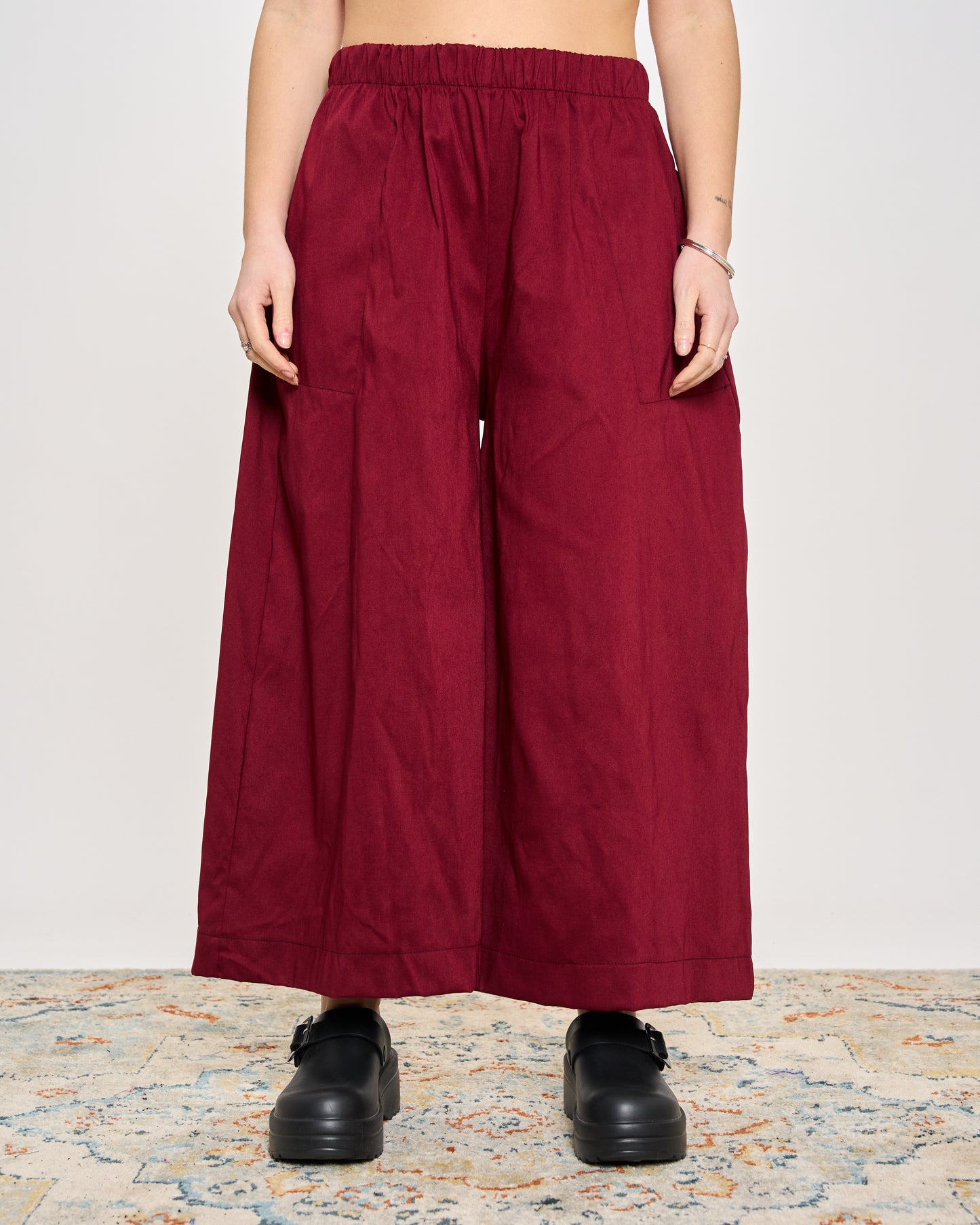Stretch Cotton Blend Trousers
