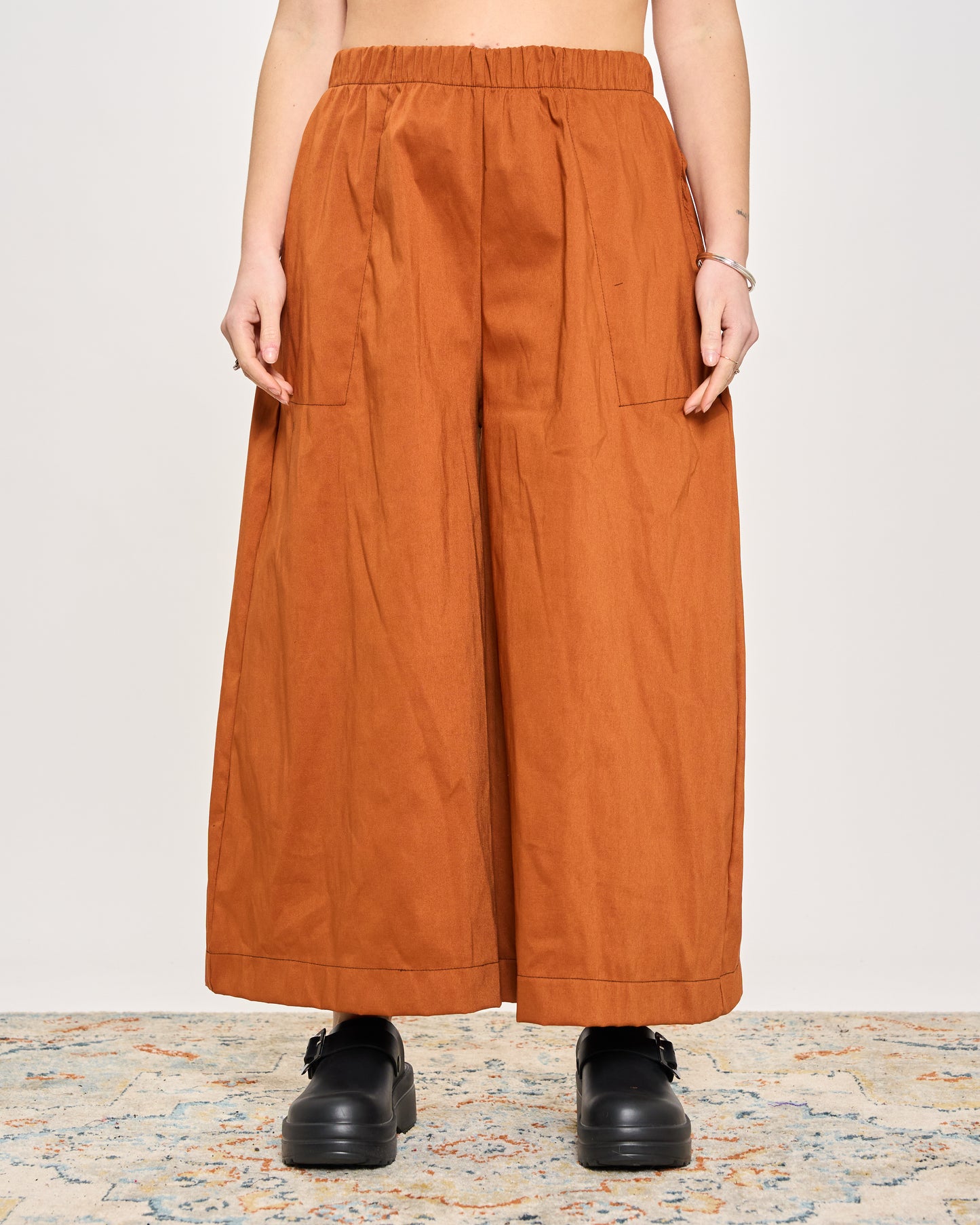 Stretch Cotton Blend Trousers
