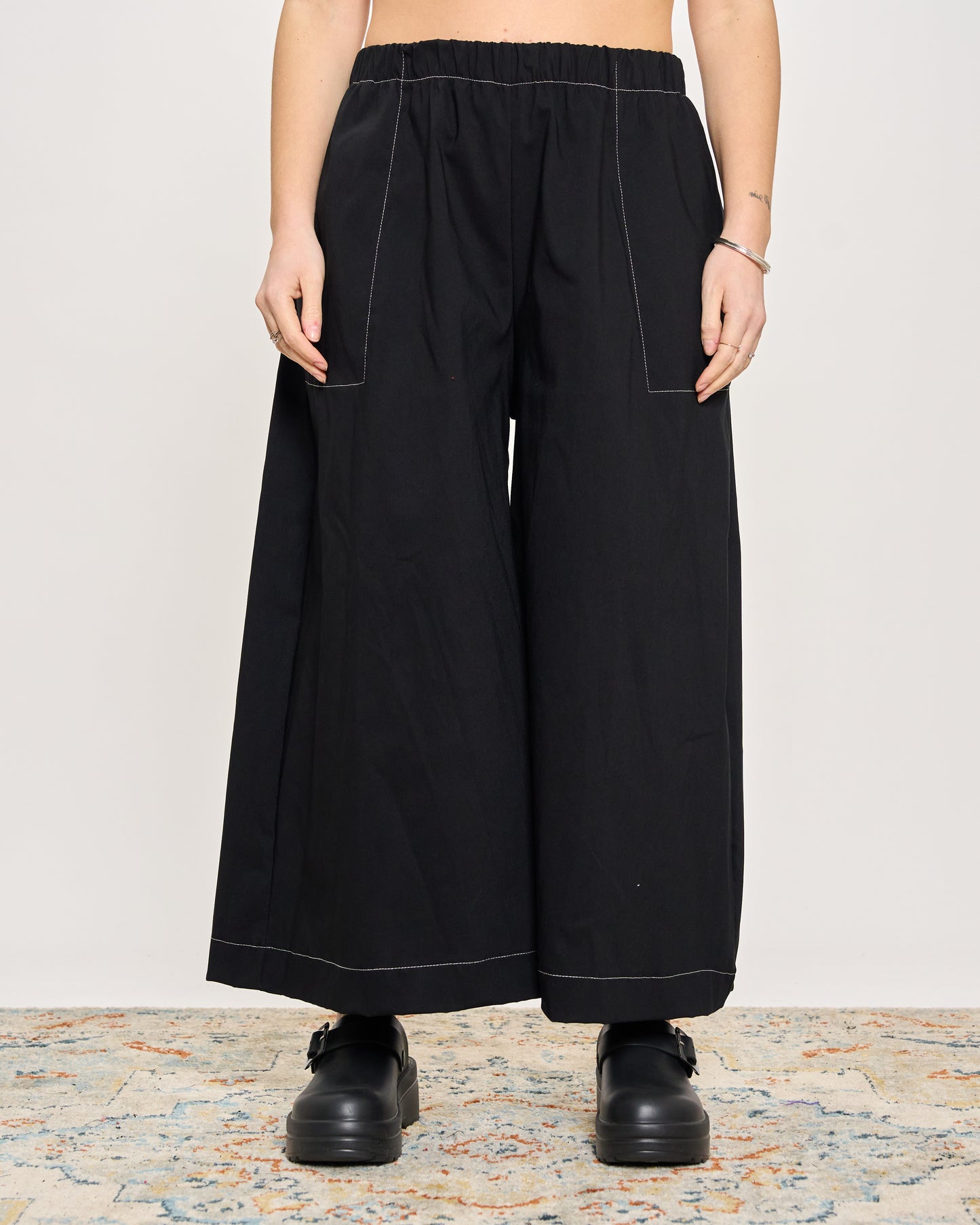 Stretch Cotton Blend Trousers