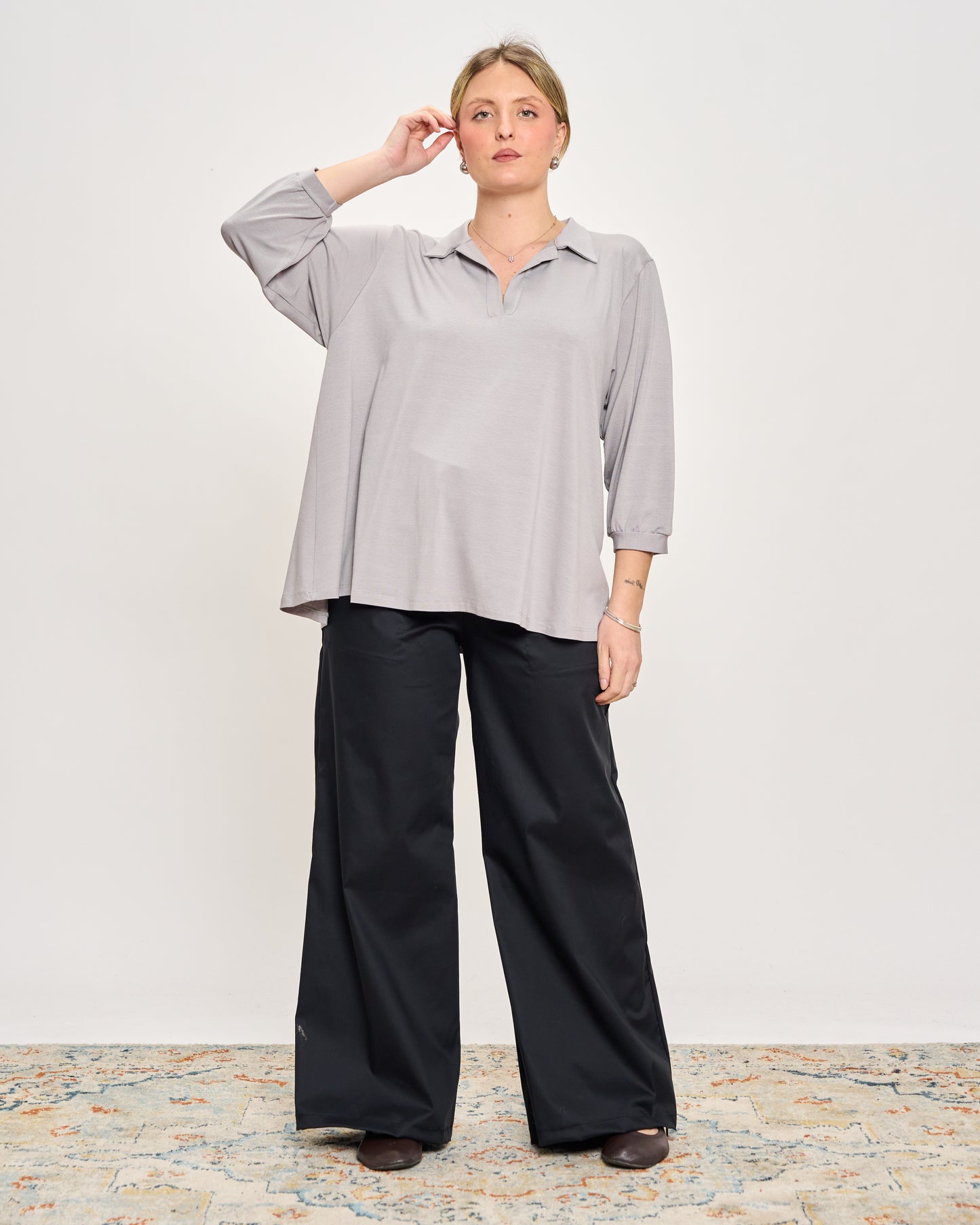 Polo Oversize in Jersey