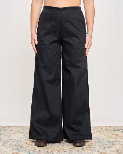 Pantalone a Zampa in Cotone Stretch