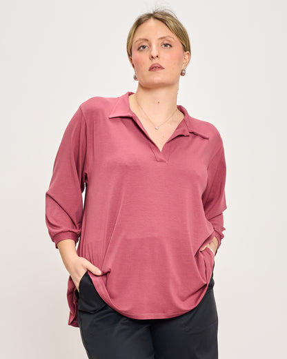 Polo Oversize in Jersey