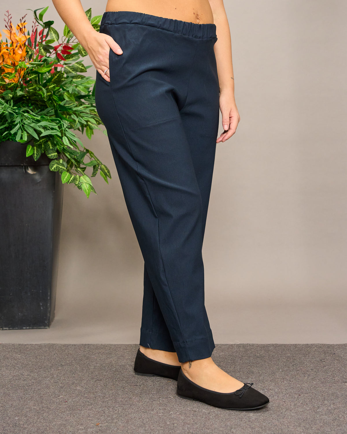 Pantalone Crop in Bengalina Elasticizzata
