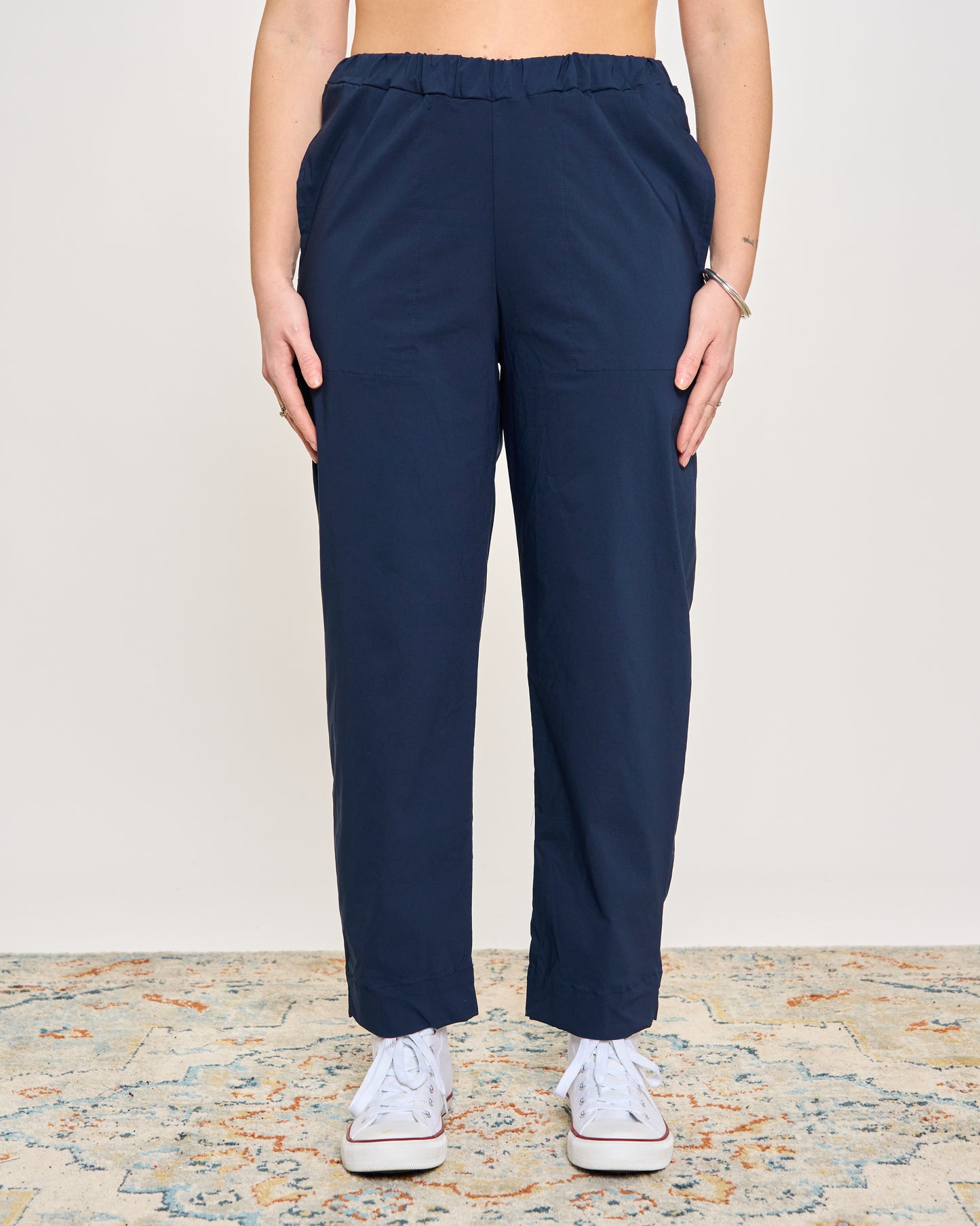 Pantaloni Crop in Bengalina Elasticizzata