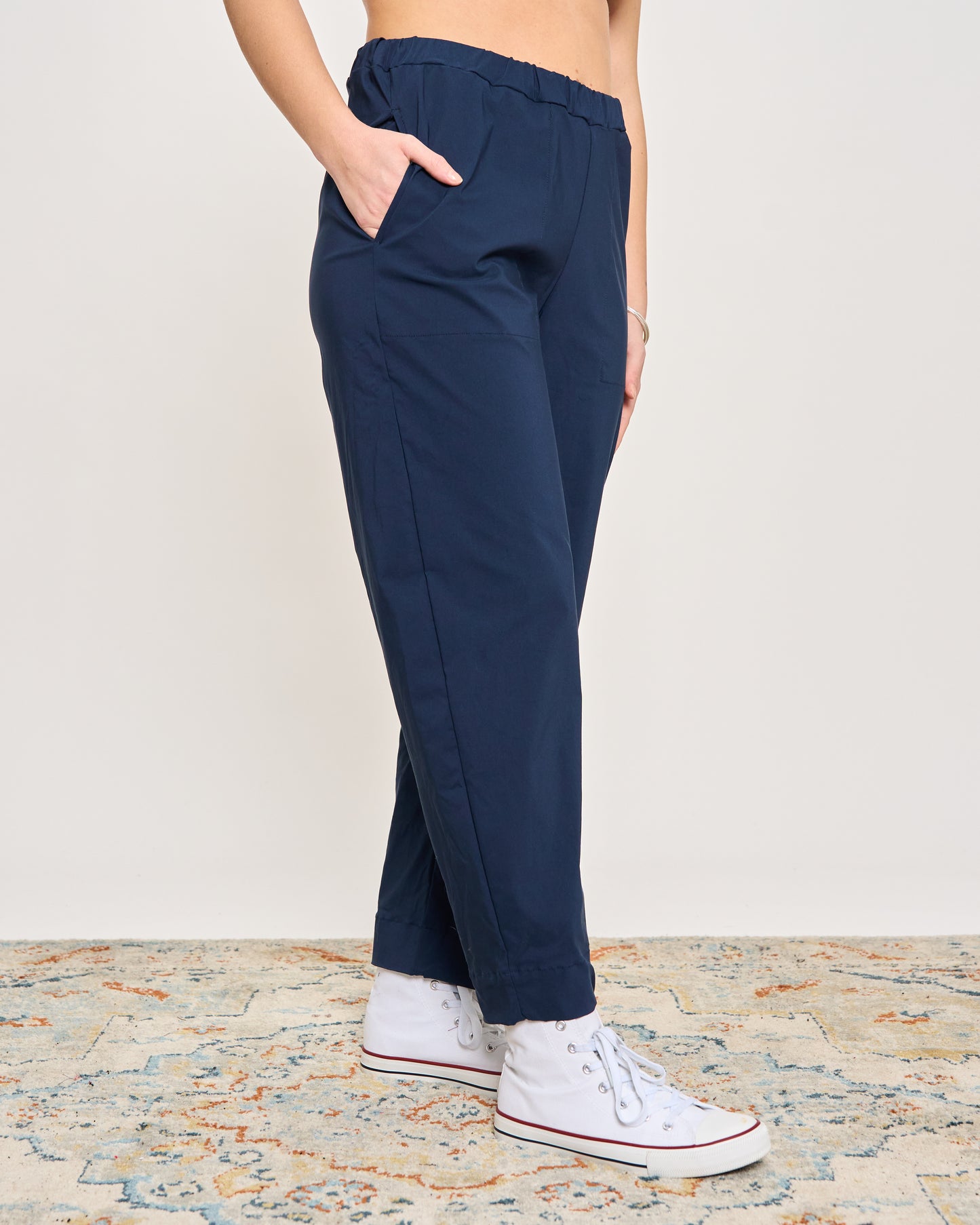 Pantaloni Crop in Bengalina Elasticizzata