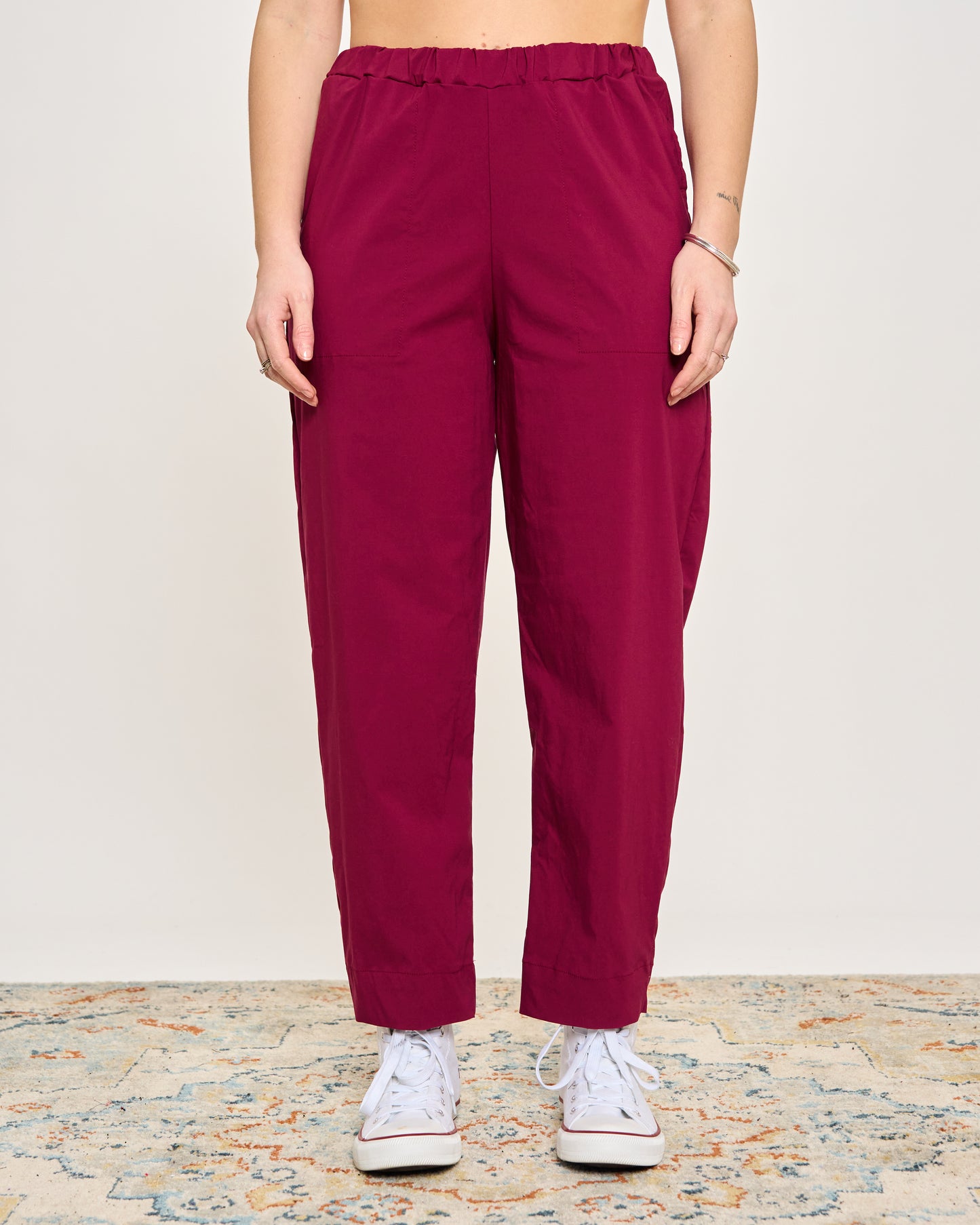 Pantaloni Crop in Bengalina Elasticizzata