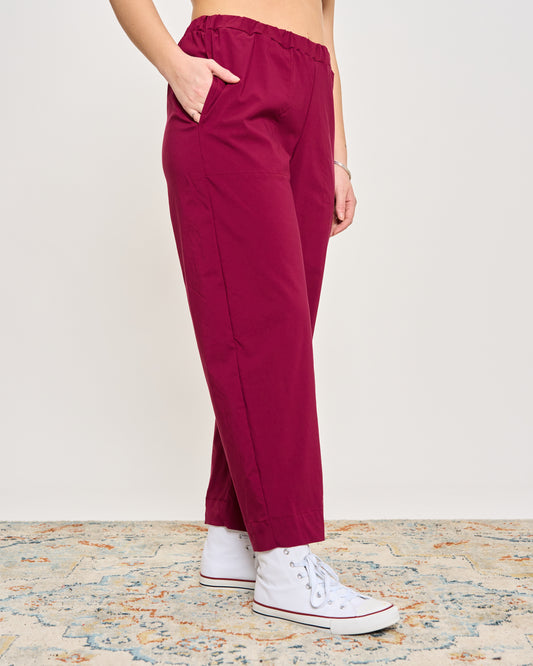 Pantaloni Crop in Bengalina Elasticizzata