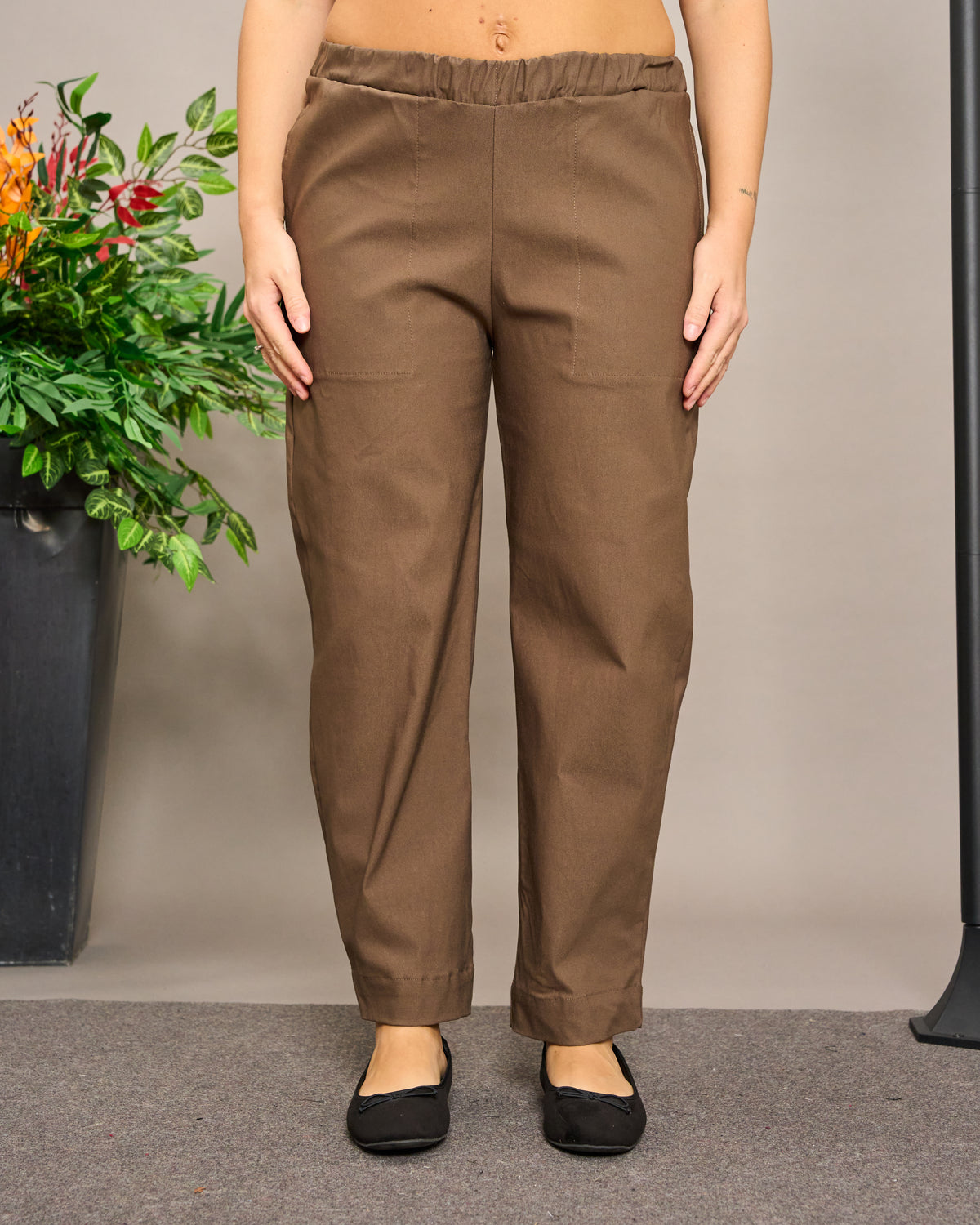 Pantalone Crop in Bengalina Elasticizzata