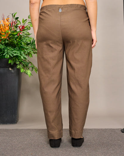 Pantalone Crop in Bengalina Elasticizzata