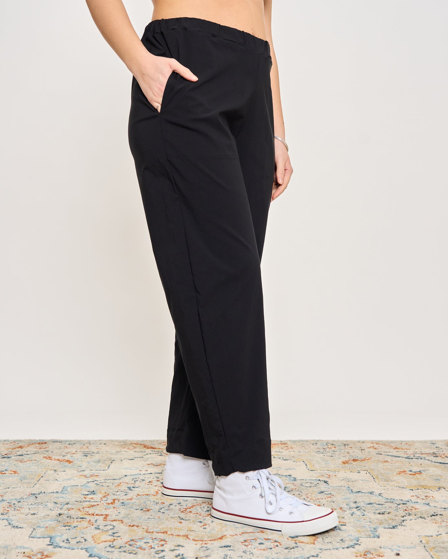 Pantaloni Crop in Bengalina Elasticizzata