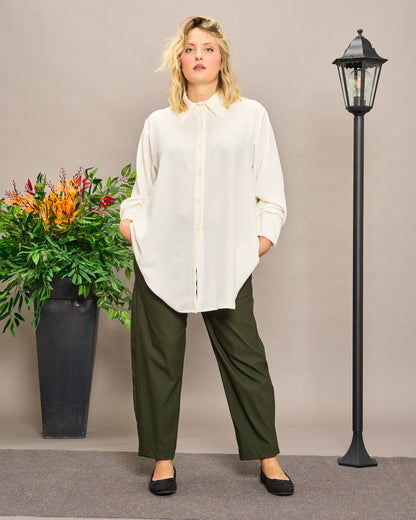 Pantalone Crop in Bengalina Elasticizzata