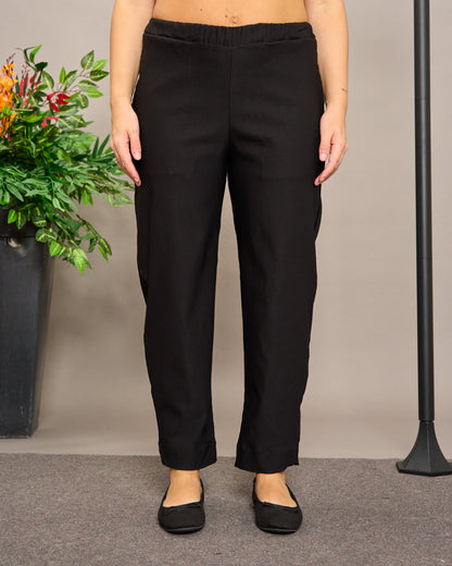 Pantalone Crop in Bengalina Elasticizzata