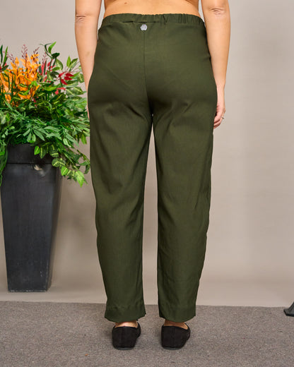 Pantalone Crop in Bengalina Elasticizzata