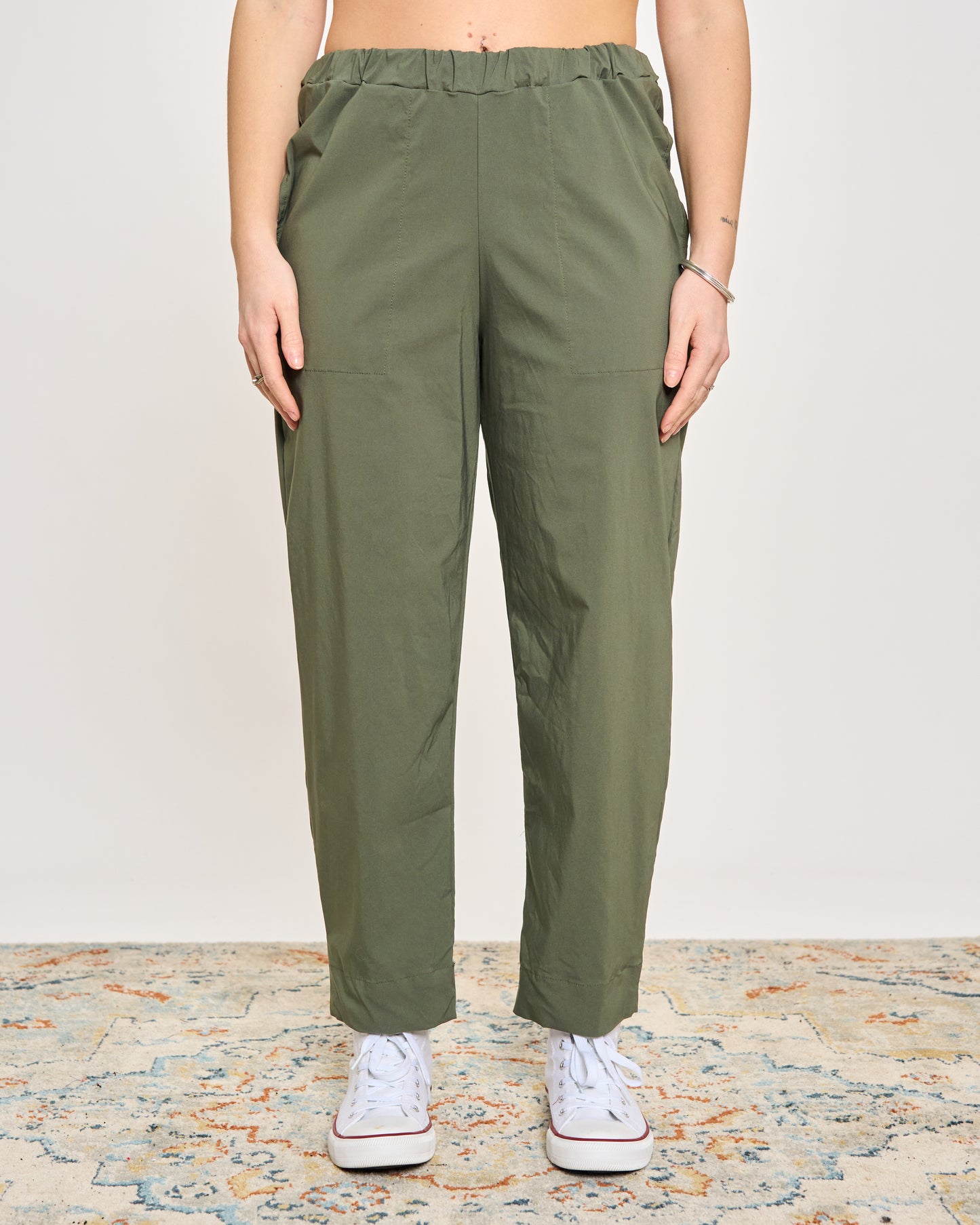 Pantaloni Crop in Bengalina Elasticizzata