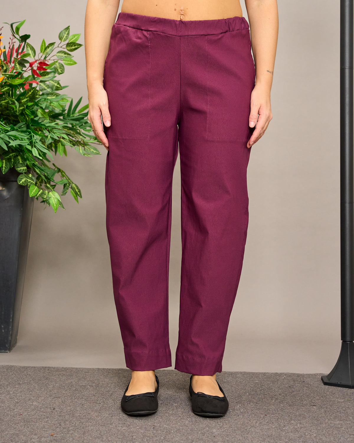Pantalone Crop in Bengalina Elasticizzata