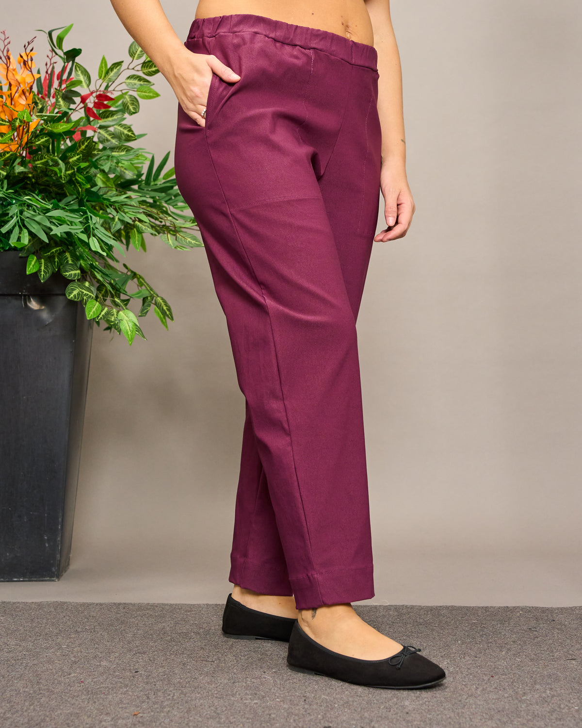 Pantalone Crop in Bengalina Elasticizzata