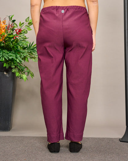 Pantalone Crop in Bengalina Elasticizzata