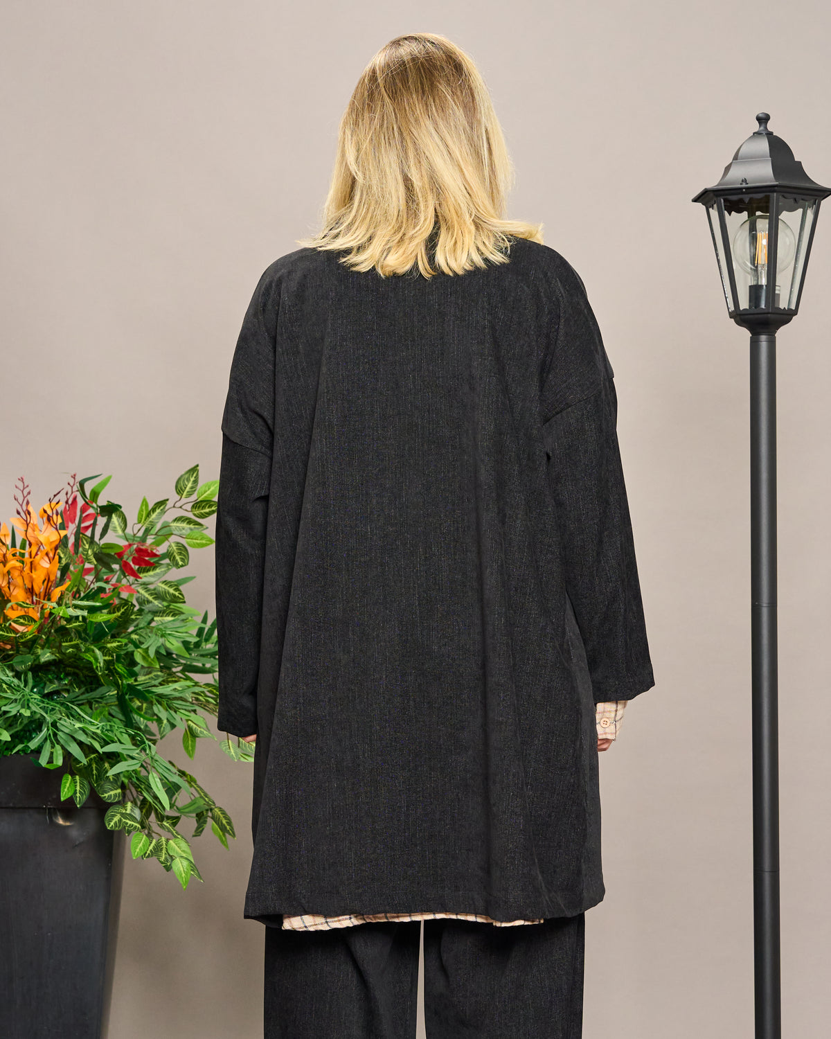 Oversized Unstructured Double-Breasted Jacket
