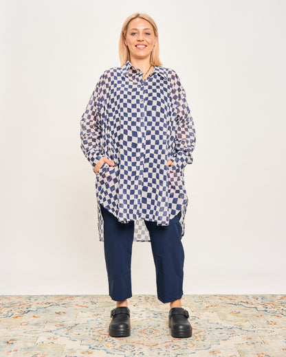 Camicia Over Modello Maschile a Quadri