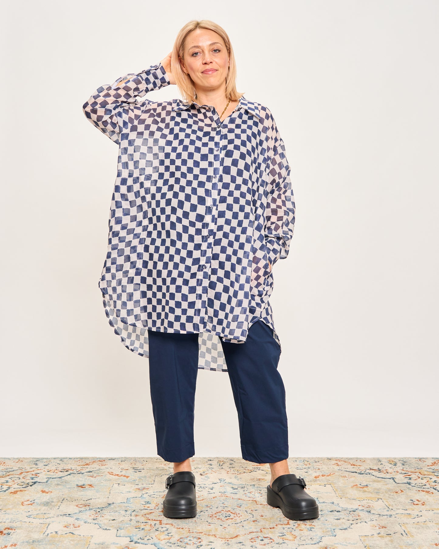 Camicia Over Modello Maschile a Quadri