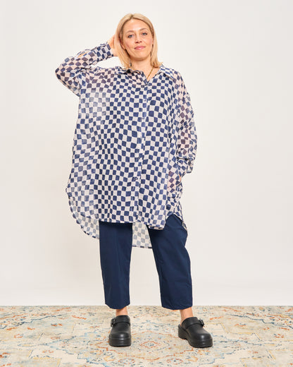 Camicia Over Modello Maschile a Quadri