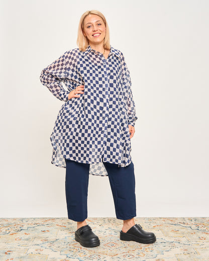 Camicia Over Modello Maschile a Quadri