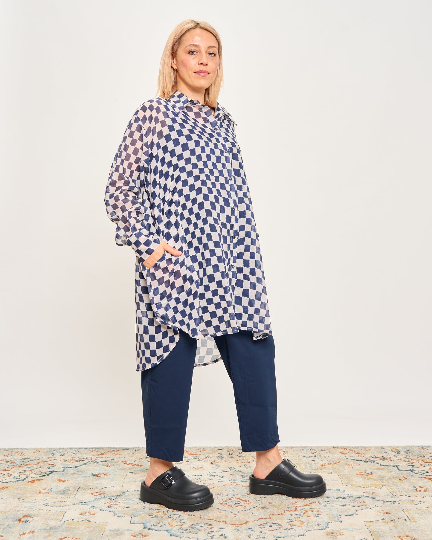 Camicia Over Modello Maschile a Quadri