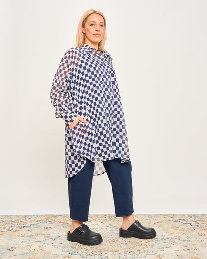 Camicia Over Modello Maschile a Quadri