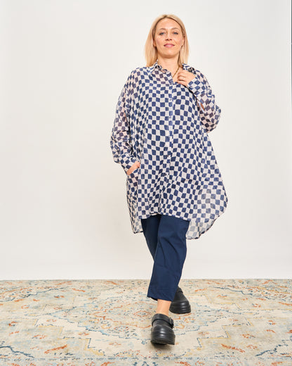 Camicia Over Modello Maschile a Quadri
