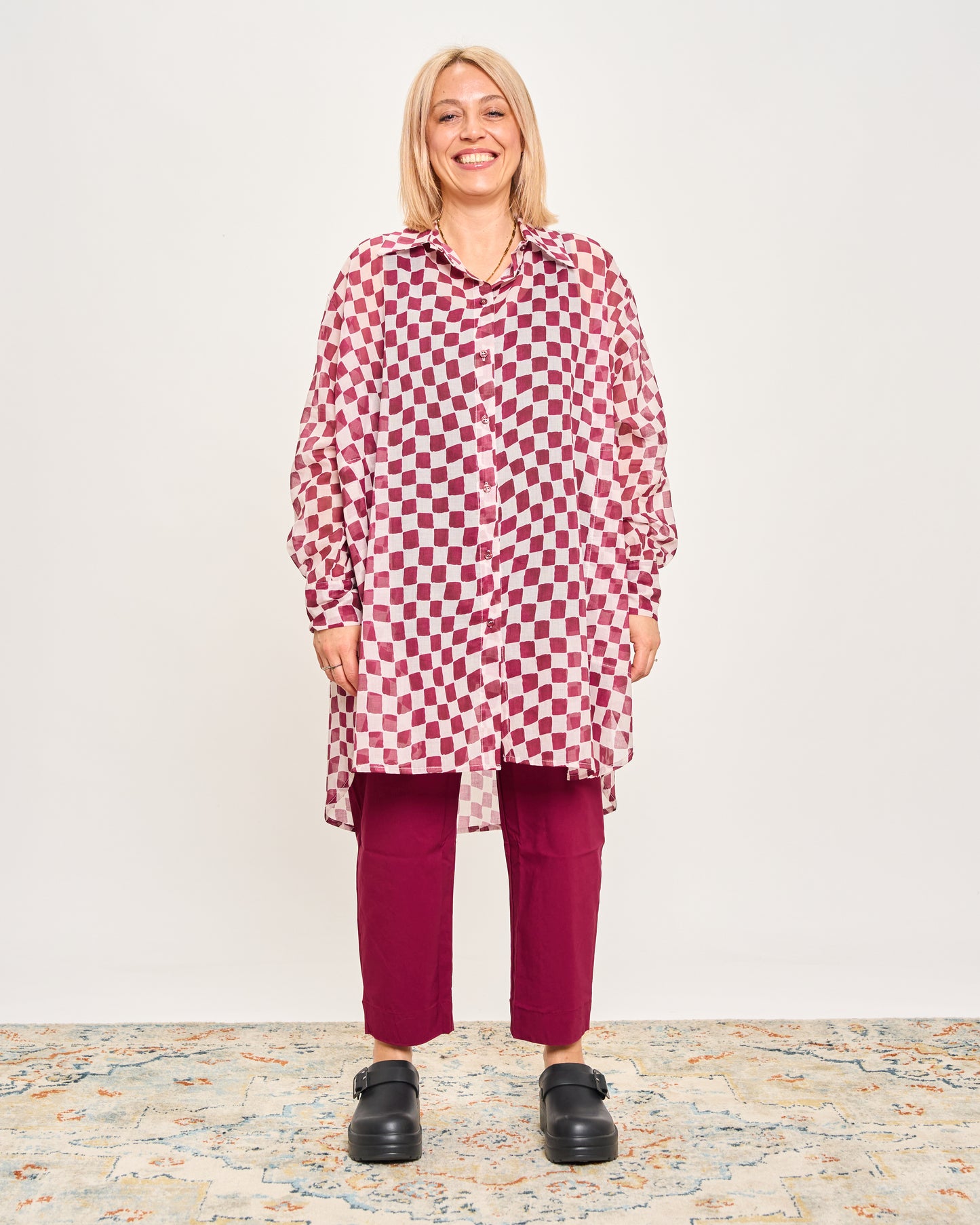 Camicia Over Modello Maschile a Quadri