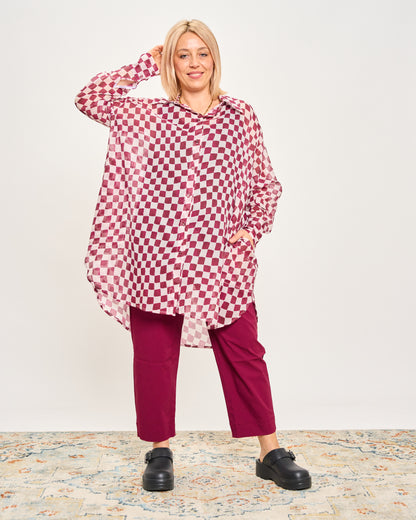 Camicia Over Modello Maschile a Quadri