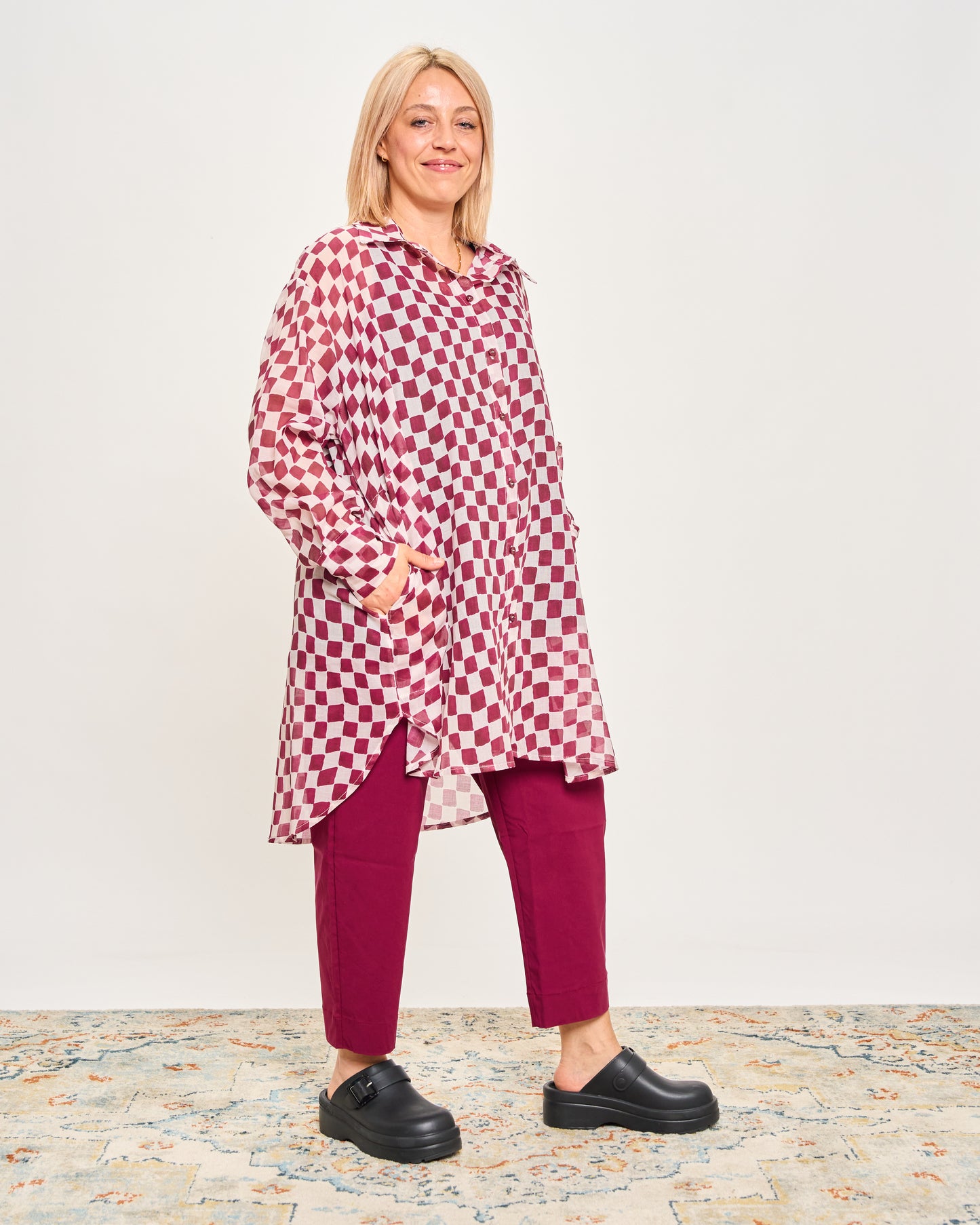 Camicia Over Modello Maschile a Quadri