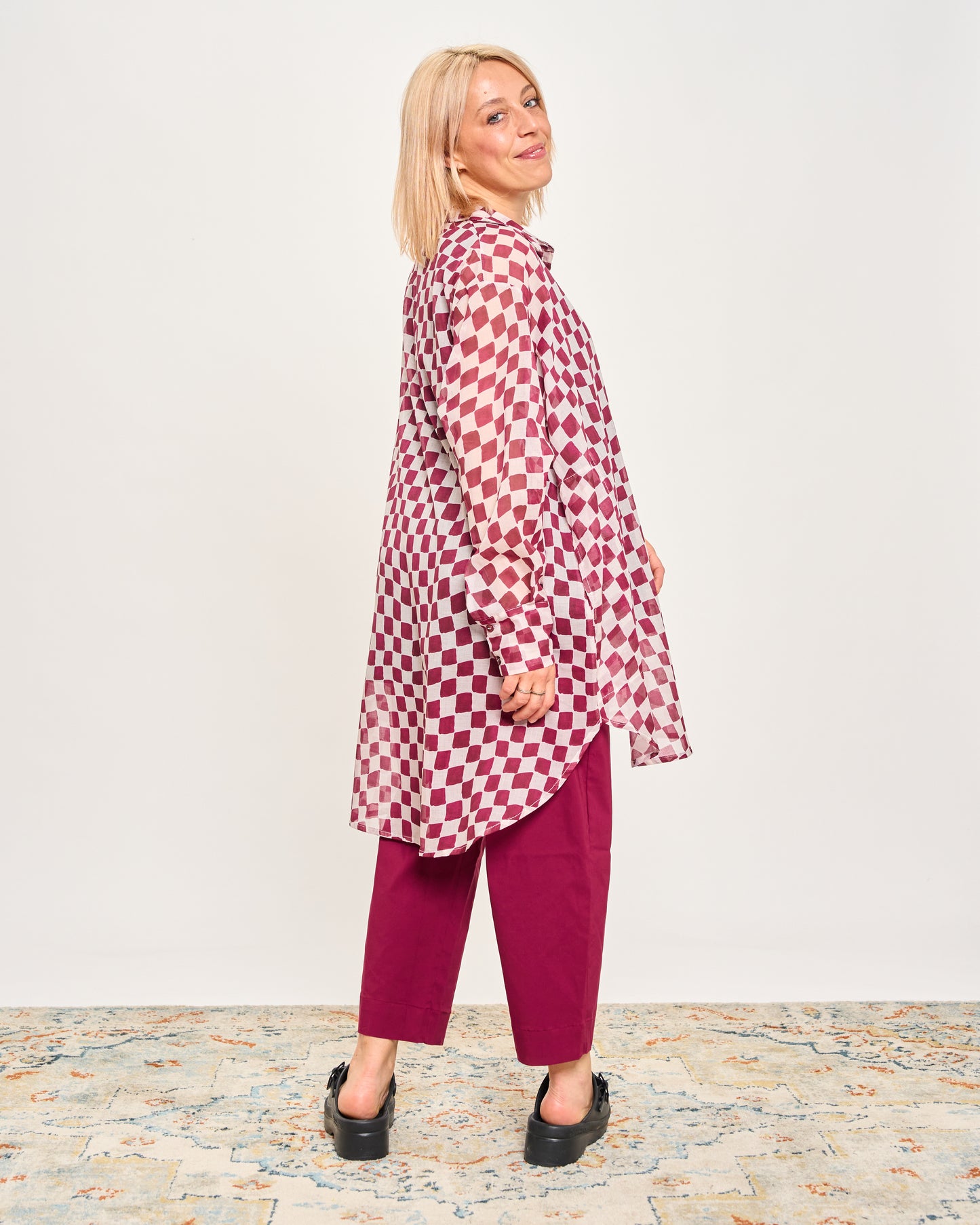 Camicia Over Modello Maschile a Quadri
