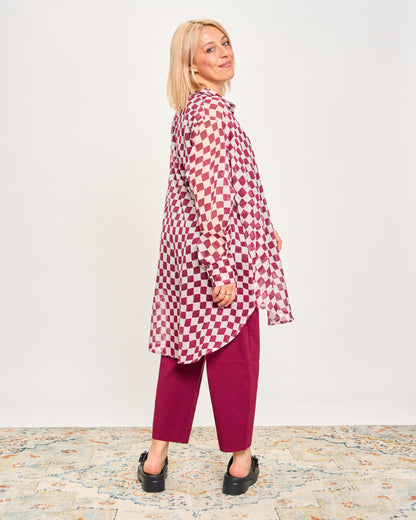 Camicia Over Modello Maschile a Quadri
