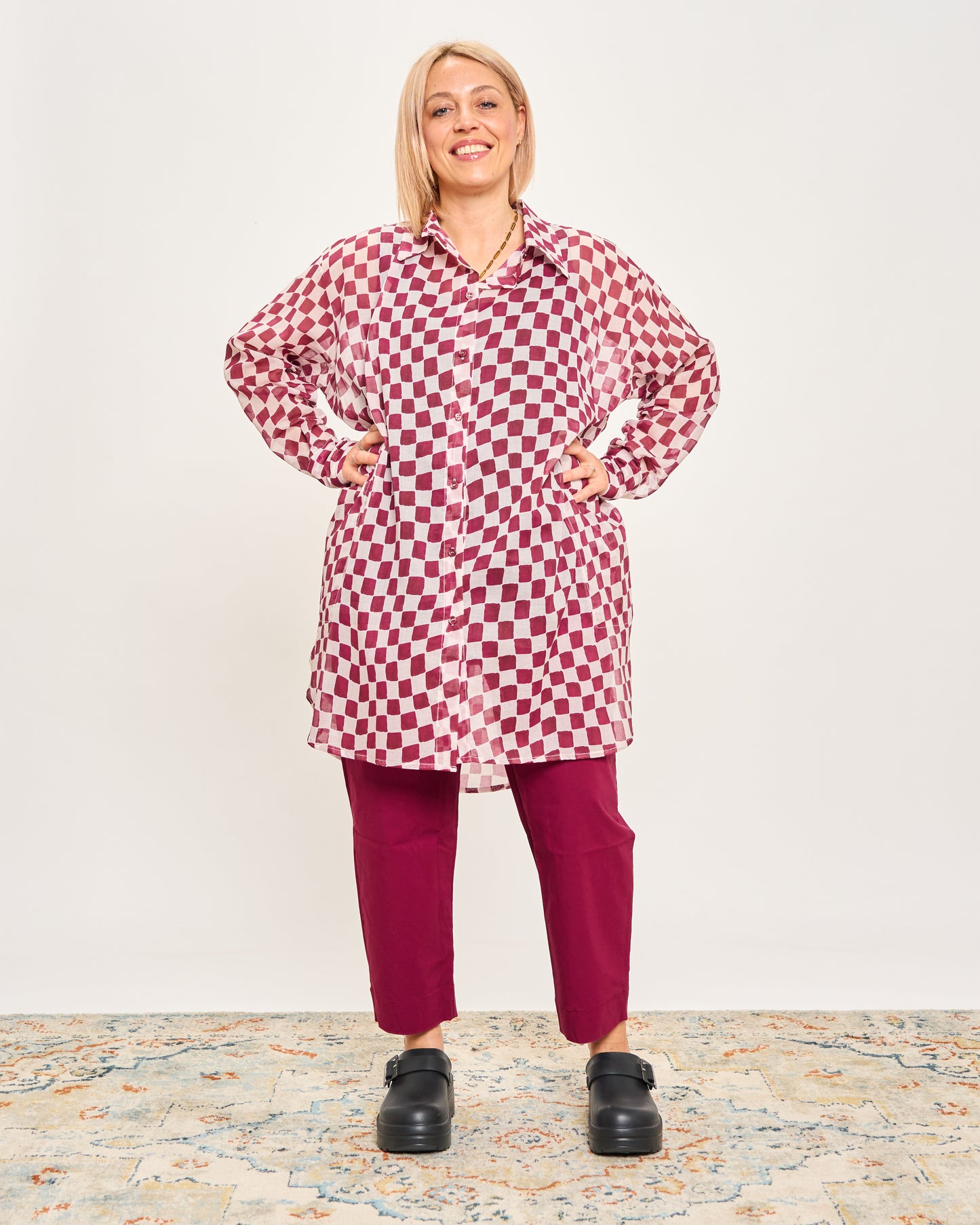 Camicia Over Modello Maschile a Quadri