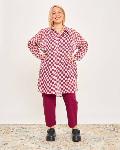 Camicia Over Modello Maschile a Quadri