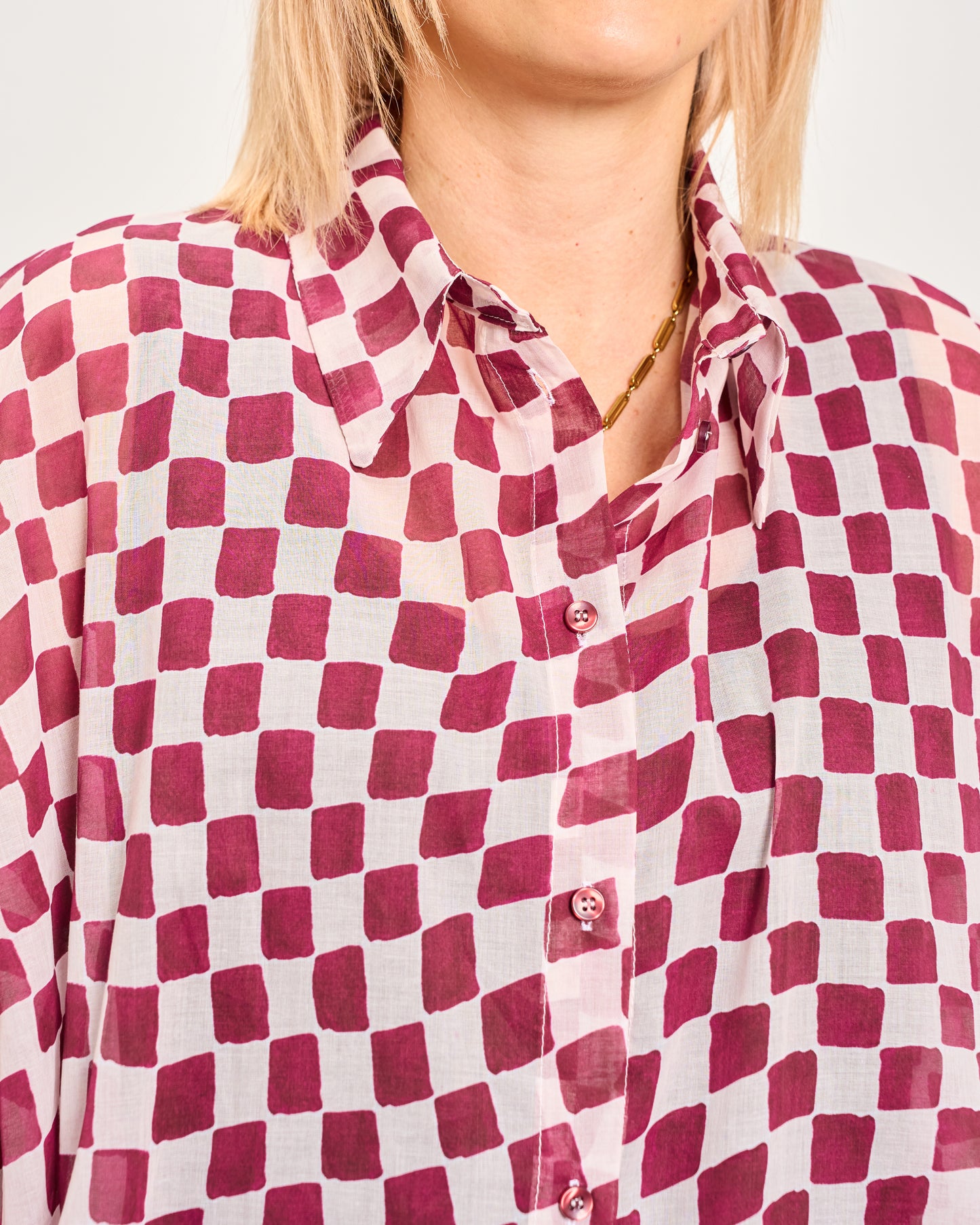 Camicia Over Modello Maschile a Quadri