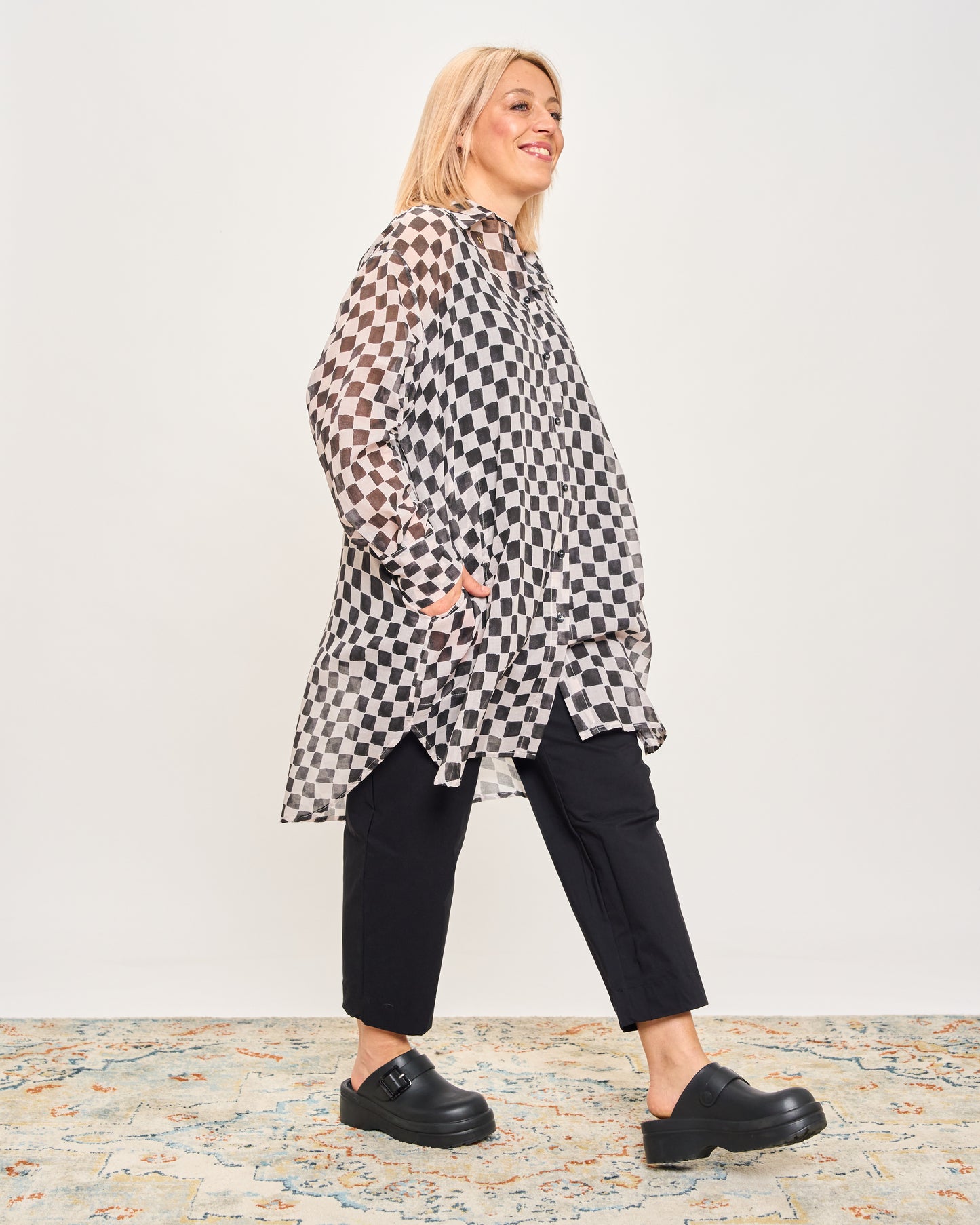 Camicia Over Modello Maschile a Quadri