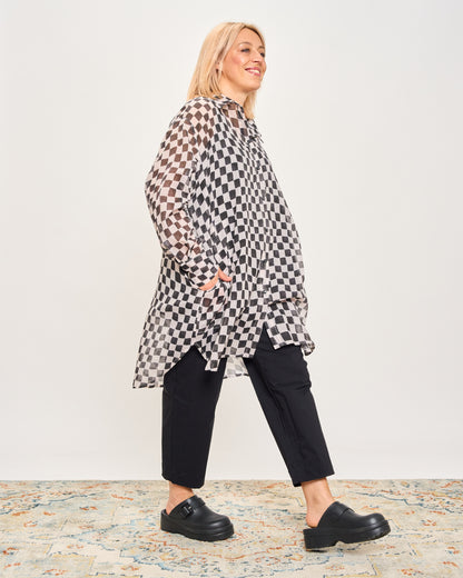 Camicia Over Modello Maschile a Quadri
