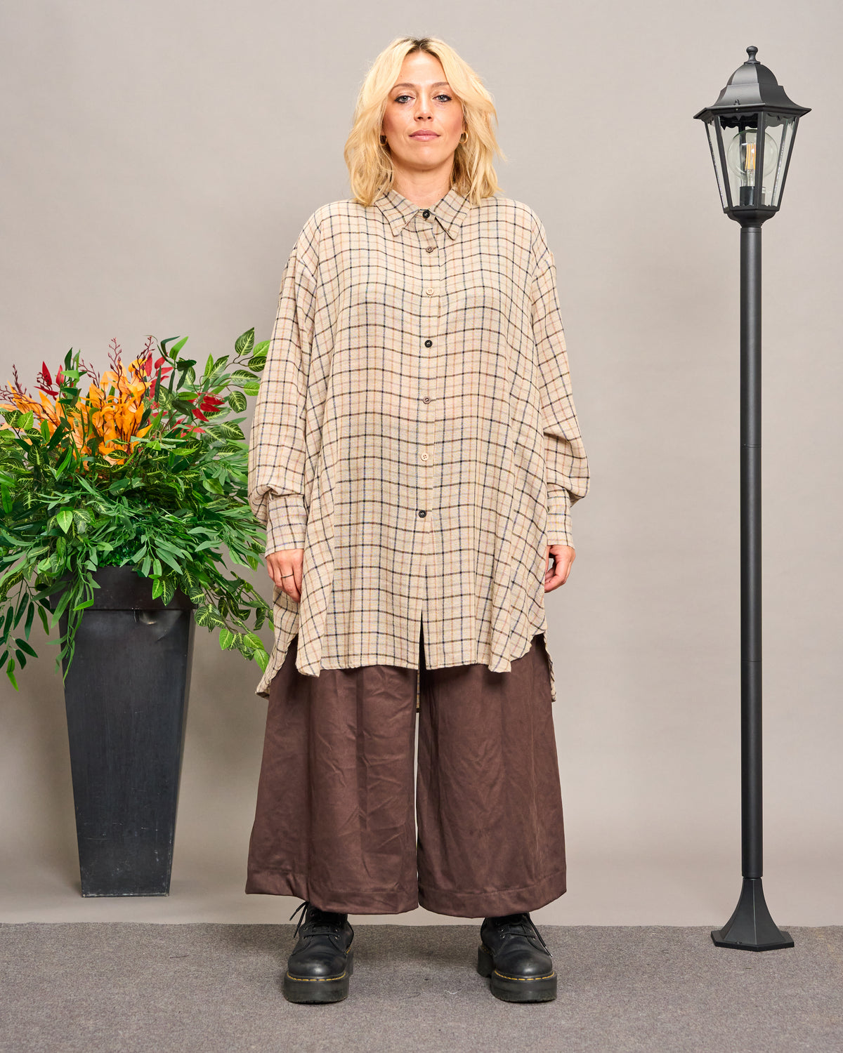 Checked Oversized Shirt