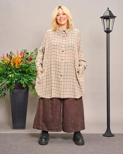 Checked Oversized Shirt