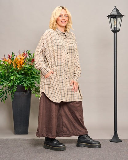 Checked Oversized Shirt