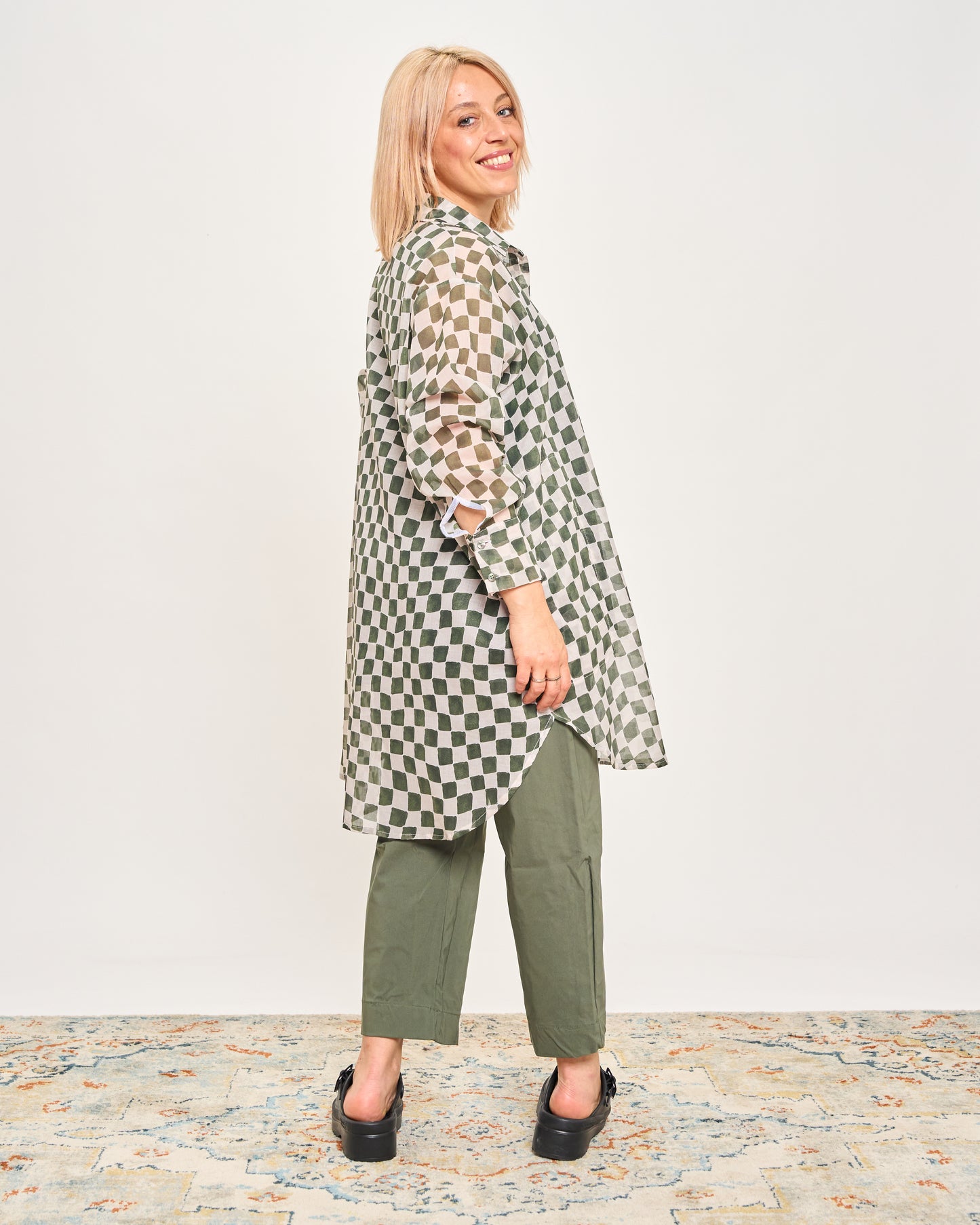 Camicia Over Modello Maschile a Quadri