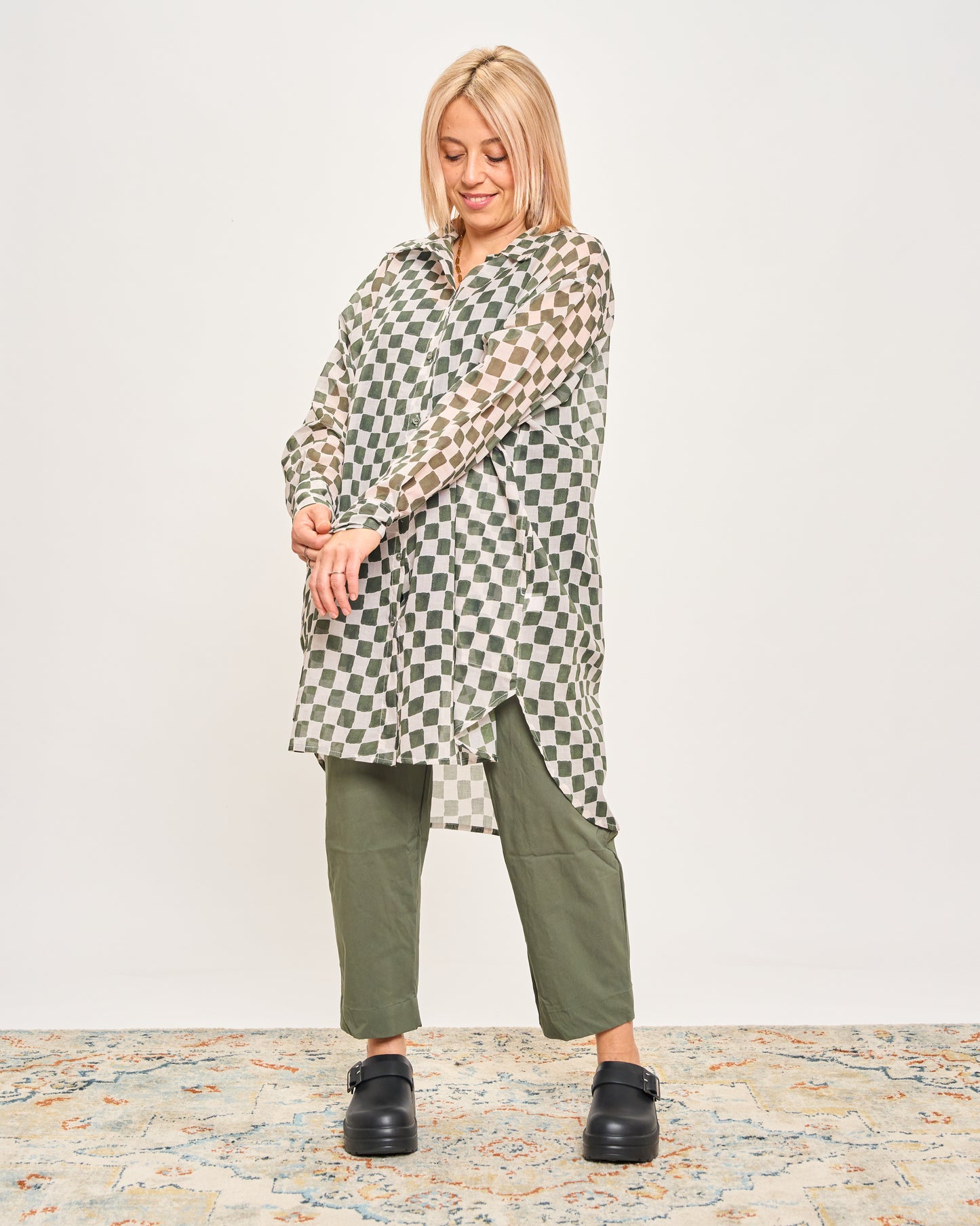 Camicia Over Modello Maschile a Quadri