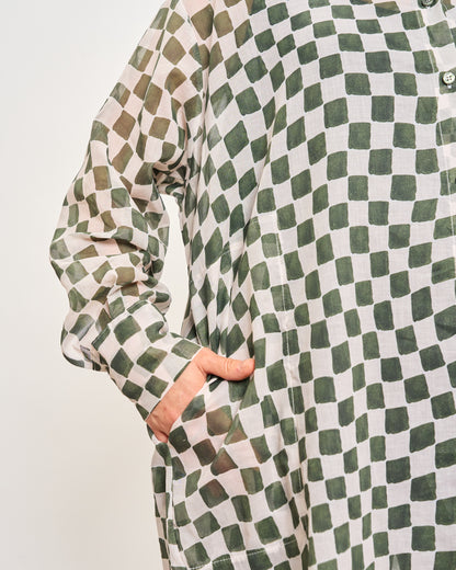 Camicia Over Modello Maschile a Quadri