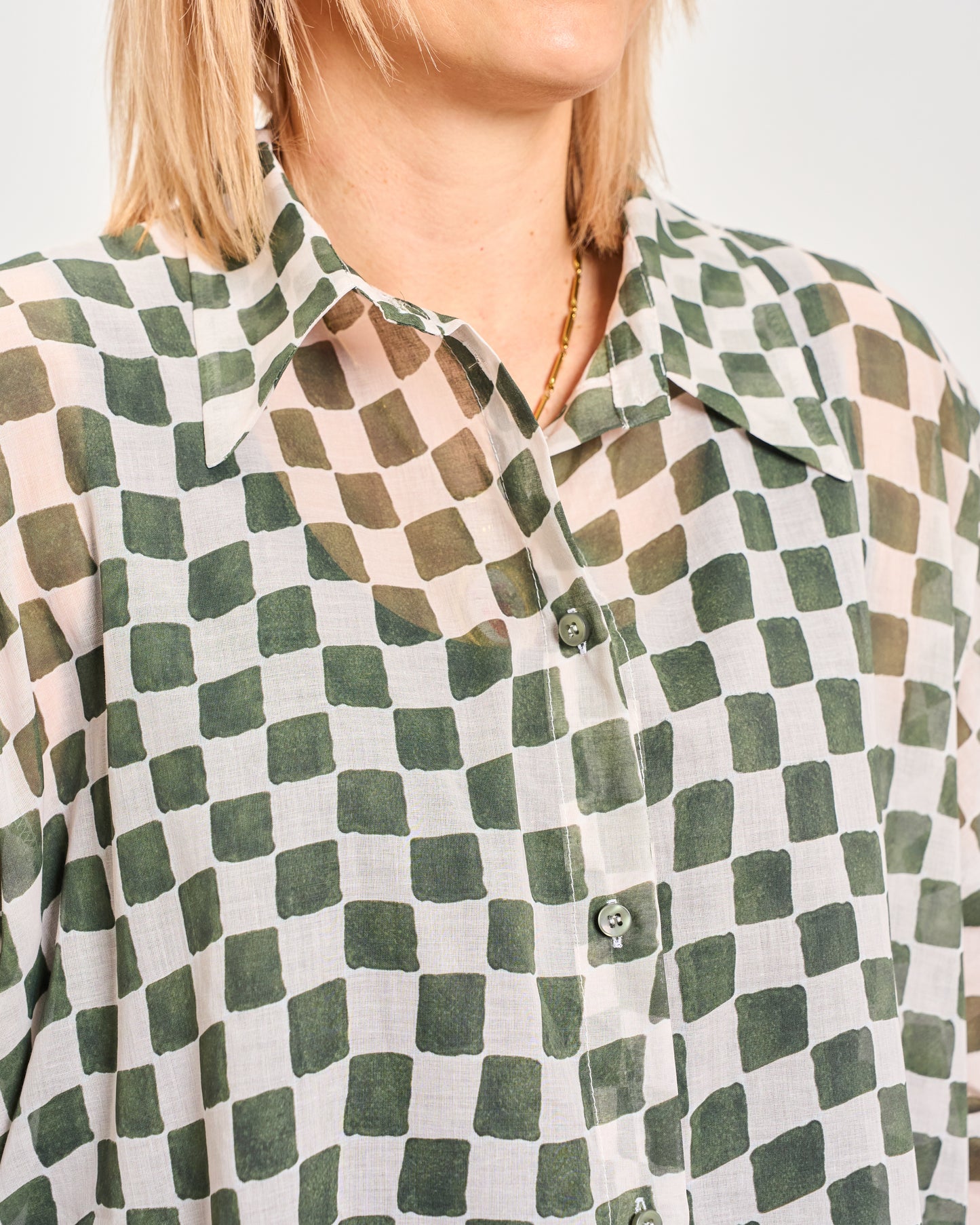 Camicia Over Modello Maschile a Quadri